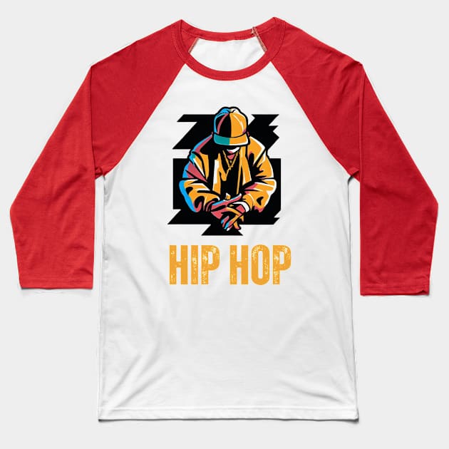 Hip Hop Geometric Baseball T-Shirt by Syntax Wear